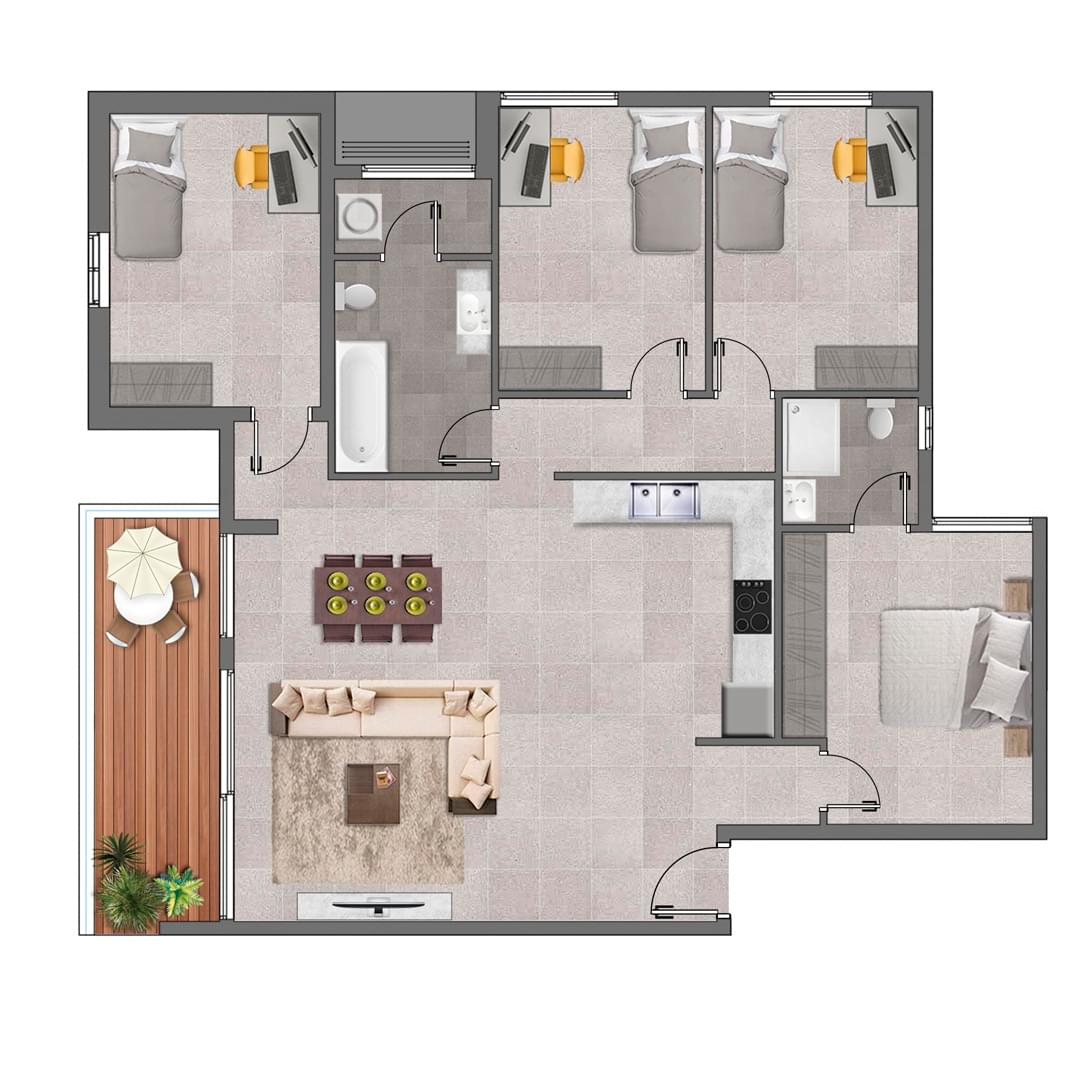 2D Floor Plans Triple D